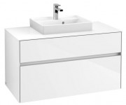 Тумба под раковину Villeroy & Boch Collaro 100х50 см МДФ глянцевый белый C01600DH