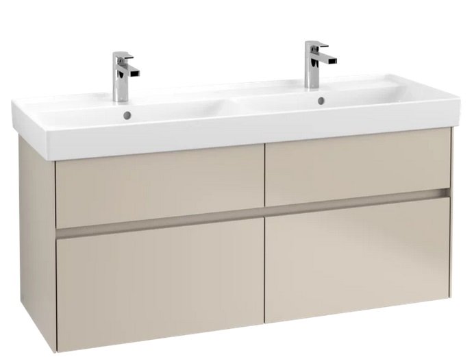 Тумба под раковину Villeroy & Boch Collaro 125,4х44,4 см ДСП мягкий серый C01300VK