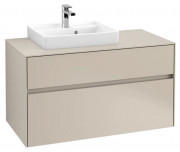 Тумба под раковину Villeroy & Boch Collaro 100х50 см ДСП мягкий серый C01400VK