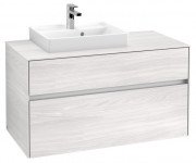 Тумба под раковину Villeroy & Boch Collaro 100х50 см ДСП белое дерево C01400E8