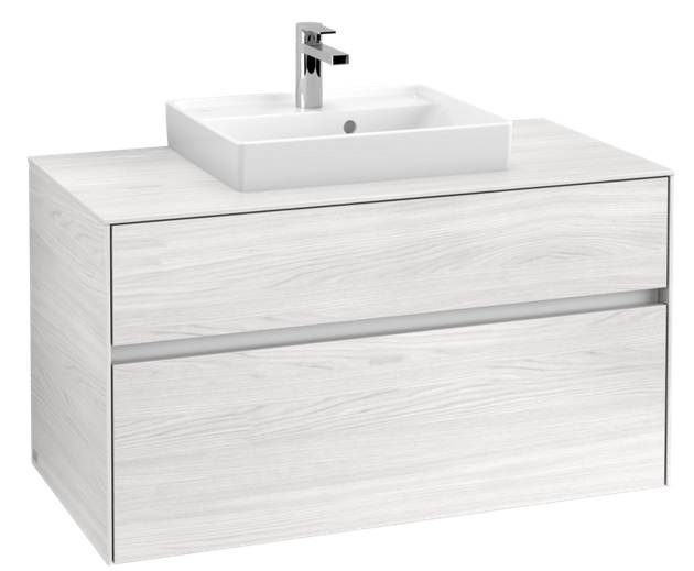 Тумба под раковину Villeroy & Boch Collaro 100х50 см ДСП белое дерево C01600E8