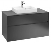 Тумба под раковину Villeroy & Boch Collaro 100х50 см МДФ черный матовый лак C01600PD