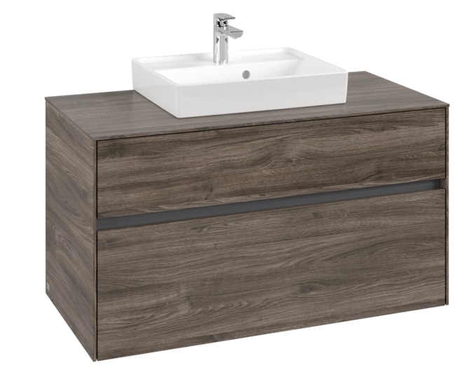Тумба под раковину Villeroy & Boch Collaro 100х50 см ДСП каменный дуб C01600RK