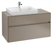 Тумба під раковину Villeroy & Boch Collaro 100х50 см ДСП сірий трюфель C01700VG