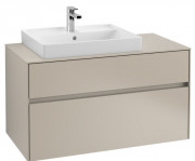 Тумба під раковину Villeroy&Boch Collaro 100х50 см ДСП м'який сірий C01700VK