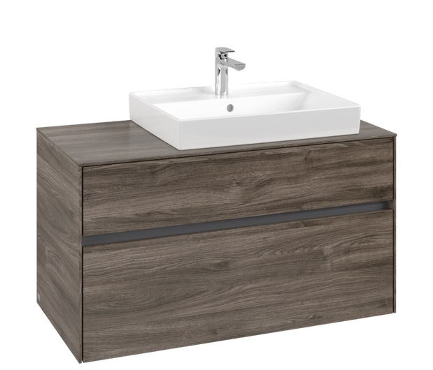 Тумба под раковину Villeroy & Boch Collaro 100х50 см ДСП каменный дуб C01800RK