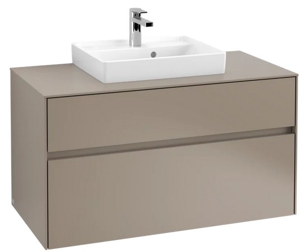 Тумба под раковину Villeroy & Boch Collaro 100х50 см ДСП трюфель серый C01600VG