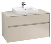 Тумба под раковину Villeroy & Boch Collaro 100х50 см ДСП мягкий серый C01600VK