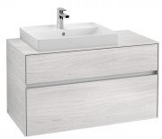 Тумба під раковину Villeroy&Boch Collaro 100х50 см ДСП біле дерево C01700E8