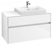 Тумба під раковину Villeroy & Boch Collaro 100х50 см МДФ глянсовий білий C01800DH