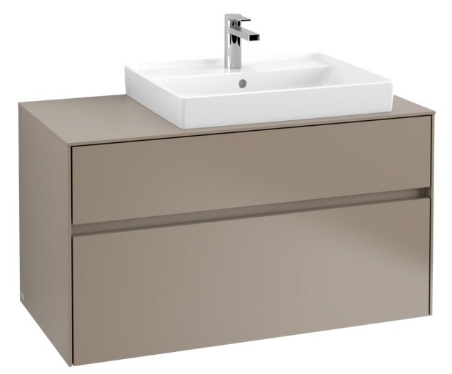 Тумба под раковину Villeroy & Boch Collaro 100х50 см ДСП трюфель серый C01800VG