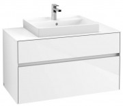 Тумба під раковину Villeroy&Boch Collaro 100х50 см ДСП білий матовий C01900MS