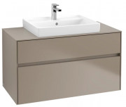 Тумба під раковину Villeroy & Boch Collaro 100х50 см ДСП сірий трюфель C01900VG