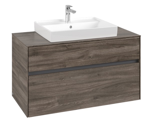 Тумба под раковину Villeroy & Boch Collaro 100х50 см ДСП каменный дуб C01900RK