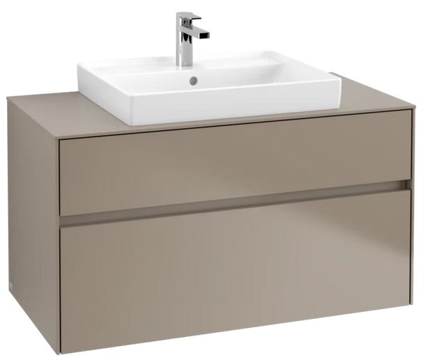 Тумба под раковину Villeroy & Boch Collaro 100х50 см ДСП трюфель серый C01900VG