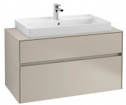 Тумба під раковину Villeroy&Boch Collaro 100х50 см ДСП м'який сірий C02000VK