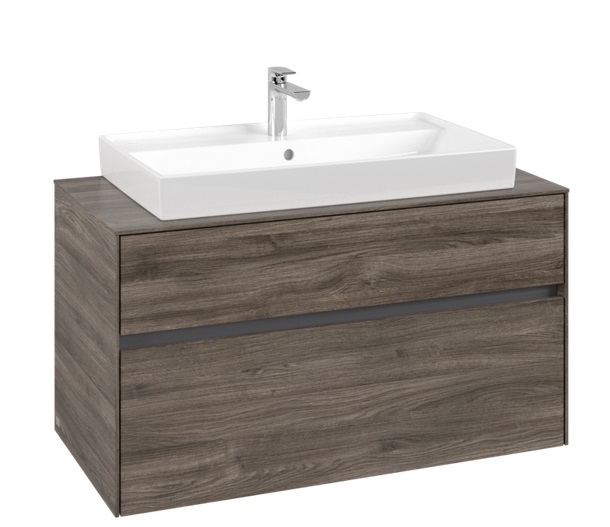 Тумба под раковину Villeroy & Boch Collaro 100х50 см ДСП каменный дуб C02000RK