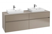 Тумба під раковину Villeroy & Boch Collaro 160х50 см ДСП сірий трюфель C02100VG