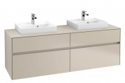 Тумба під раковину Villeroy&Boch Collaro 160х50 см ДСП м'який сірий C02100VK