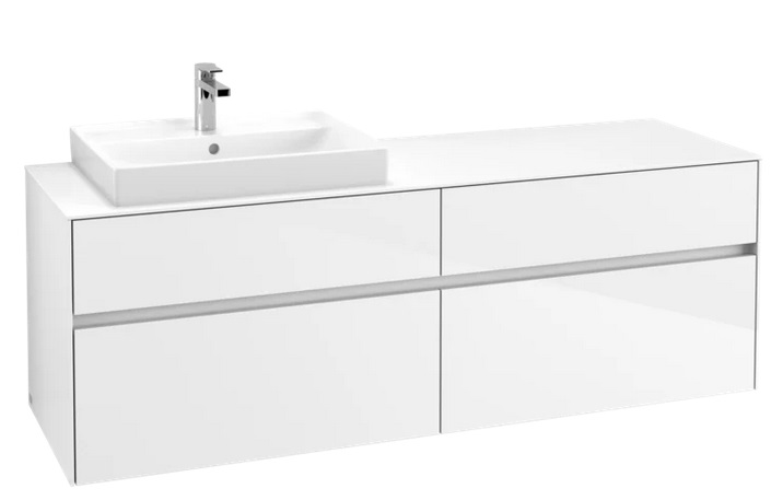 Тумба под раковину Villeroy & Boch Collaro 160х50 см МДФ глянцевый белый C02200DH