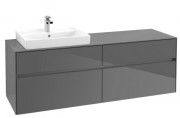 Тумба під раковину Villeroy&Boch Collaro 160х50 см МДФ глянсовий сірий C02200FP