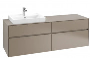 Тумба під раковину Villeroy & Boch Collaro 160х50 см ДСП сірий трюфель C02200VG