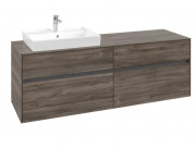 Тумба під раковину Villeroy & Boch Collaro 160х50 см ДСП кам'яний дуб C02200RK