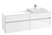 Тумба под раковину Villeroy & Boch Collaro 160х50 см МДФ глянцевый белый C02300DH