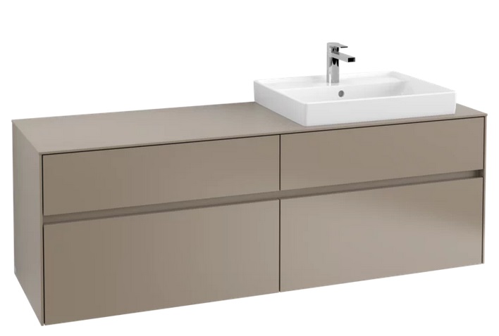 Тумба под раковину Villeroy & Boch Collaro 160х50 см ДСП трюфель серый C02300VG