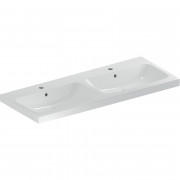 Раковина для ванной Geberit iCon Light 120x48 см двойная с отверстиями под смеситель санфарфор белый 501.838.00.1