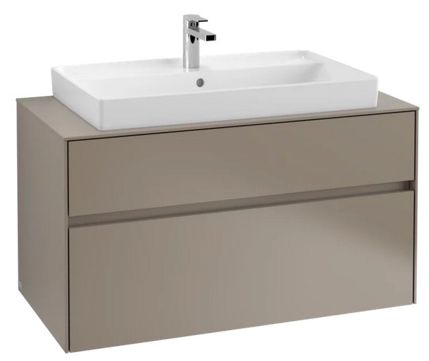 Тумба под раковину Villeroy & Boch Collaro 100х50 см ДСП трюфель серый C02000VG