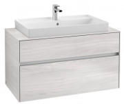 Тумба под раковину Villeroy & Boch Collaro 100х50 см ДСП белое дерево C02000E8