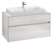 Тумба під раковину Villeroy&Boch Collaro 100х50 см ДСП біле дерево C02000E8