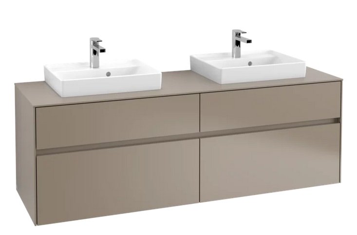 Тумба під раковину Villeroy & Boch Collaro 160х50 см ДСП сірий трюфель C02100VG