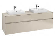 Тумба под раковину Villeroy & Boch Collaro 160х50 см ДСП мягкий серый C02100VK