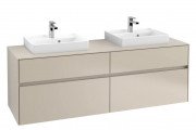 Тумба під раковину Villeroy&Boch Collaro 160х50 см ДСП м'який сірий C02100VK