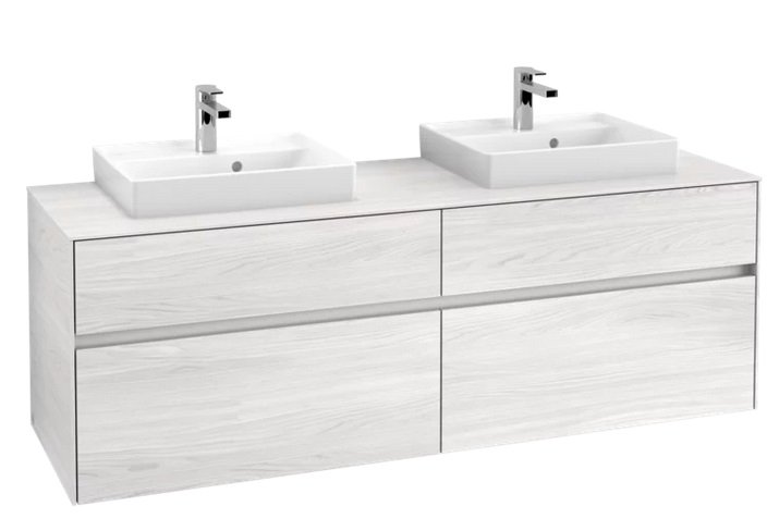 Тумба под раковину Villeroy & Boch Collaro 160х50 см ДСП белое дерево C02100E8