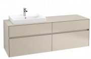Тумба під раковину Villeroy&Boch Collaro 160х50 см ДСП м'який сірий C02200VK