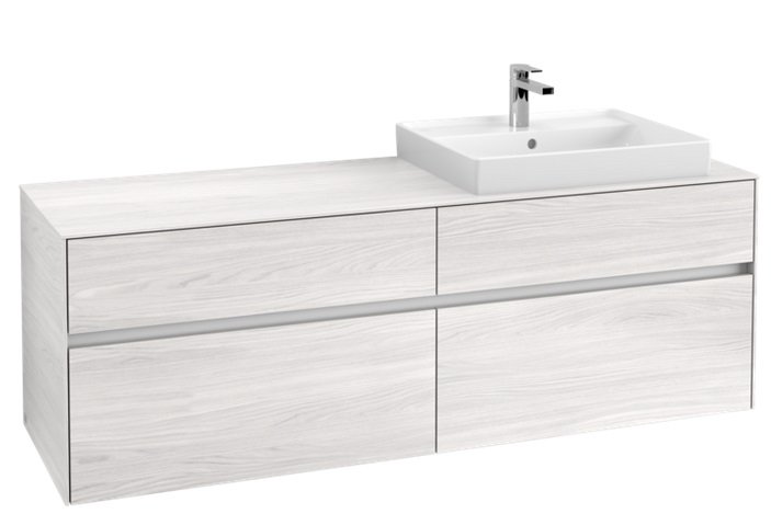 Тумба под раковину Villeroy & Boch Collaro 160х50 см ДСП белое дерево C02300E8