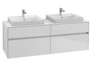 Тумба под раковину Villeroy & Boch Collaro 160х50 см МДФ глянцевый белый C02400DH