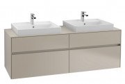 Тумба под раковину Villeroy & Boch Collaro 160х50 см ДСП мягкий серый C02400VK