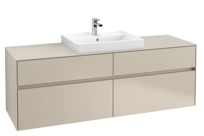 Тумба під раковину Villeroy&Boch Collaro 160х50 см ДСП м'який сірий C02500VK