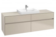 Тумба під раковину Villeroy&Boch Collaro 160х50 см ДСП м'який сірий C02500VK