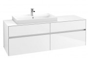 Тумба под раковину Villeroy & Boch Collaro 160х50 см МДФ глянцевый белый C02600DH