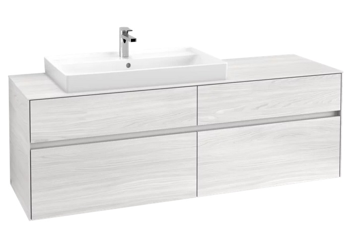 Тумба під раковину Villeroy&Boch Collaro 160х50 см ДСП біле дерево C02600E8