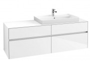 Тумба под раковину Villeroy & Boch Collaro 160х50 см МДФ глянцевый белый C02700DH