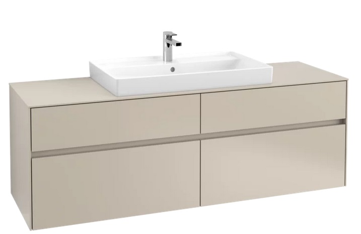 Тумба под раковину Villeroy & Boch Collaro 160х50 см ДСП мягкий серый C02800VK