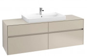 Тумба под раковину Villeroy & Boch Collaro 160х50 см ДСП мягкий серый C02800VK