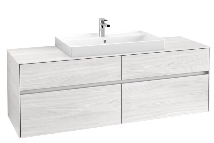 Тумба под раковину Villeroy & Boch Collaro 160х50 см ДСП белое дерево C02800E8