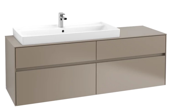 Тумба под раковину Villeroy & Boch Collaro 160х50 см ДСП трюфель серый C02900VG